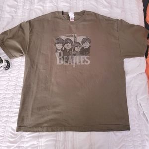 The Beatles Earthy Green Mens 2XL T-Shirt
